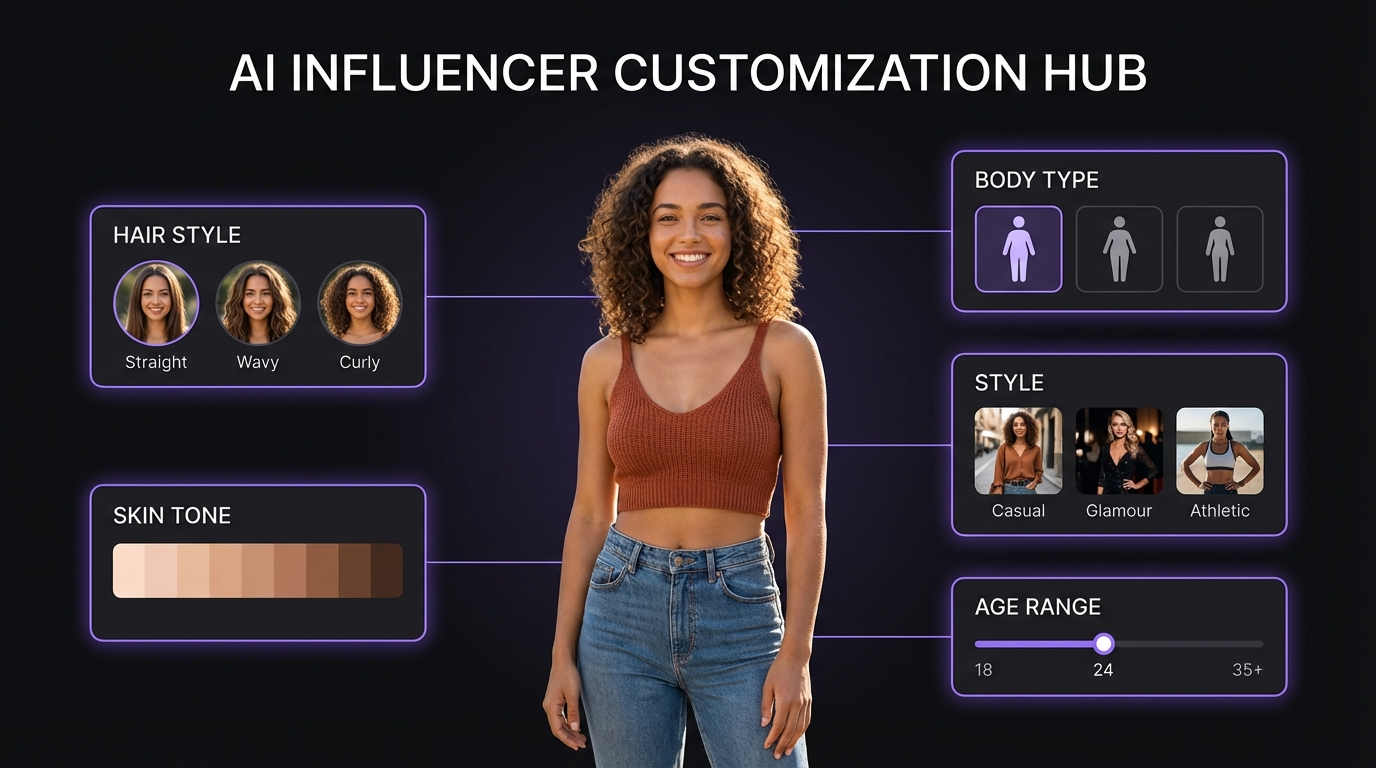 MakeInfluencer.ai에서 AI 인플루언서 캐릭터 디자인 과정